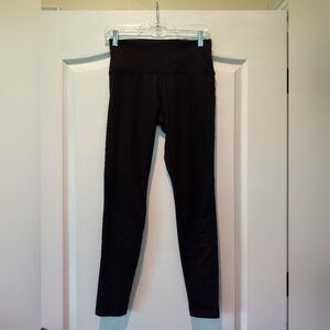 Victoria's Secret PINK Ultimate Black Moto Leggings Size M Excellent Condition